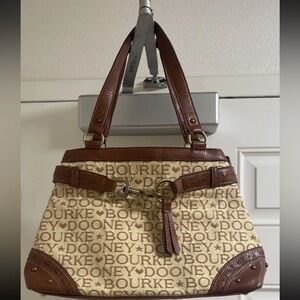 Vintage Dooney & Bourke Purse Women's Medium Hearts and Stars logo Shoulder Bag